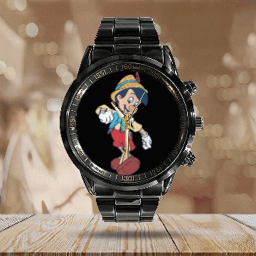 Discover Disney Pinocchio  Portrait Calendar Steel Band Watch
