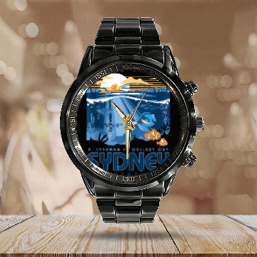 Discover Disneyss Pixars Finding Nemo Sydney Australia Poster Calendar Steel Band Watch