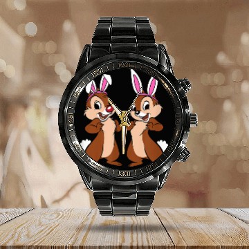 Discover Amazon Essentials Disney Chip n Dale Spring East Zip Calendar Steel Band Watch