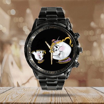 Discover Disney Beauty and the Beast Chip Mrs. Potts Best Baseball Tees Calendar Steel Band Watch