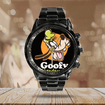 Discover Disney Goofy Handsome Funny Calendar Steel Band Watch