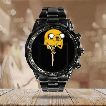 Discover Adventure Time Pocket Jake Calendar Steel Band Watch