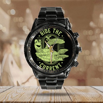 Discover Disney Pixar Earth Day Finding Nemo Turtle Ride Baseball Tees Calendar Steel Band Watch