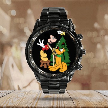 Discover Mickey Mouse And Pluto Christmas Tree Baseball Jerseys,Christmas Disney Baseball Jerseys,Pluto Baseball Jerseys,Mickey Mouse Baseball Jerseys Calendar Steel Band Watch