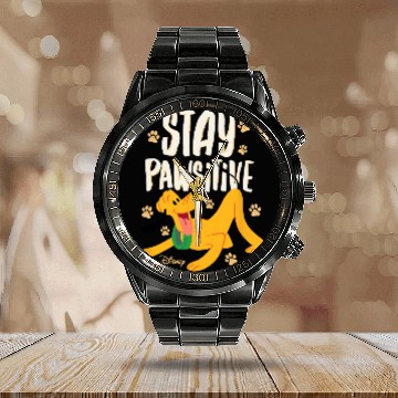 Discover Disney - Stay Pawsitive Calendar Steel Band Watch