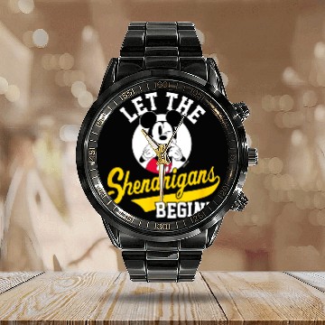 Discover Disney - Mickey Let The Shenanigans Begin Zip Calendar Steel Band Watch