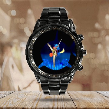 Discover Disneyss Pixars Finding Nemo Marlin Dory Bruce Silhouette Calendar Steel Band Watch