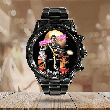 Discover The World Is Yours Unisex Calendar Steel Band Watch| Scarface|