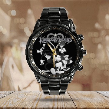 Discover Disney Kingdom Hearts B W Sora Disney Crew Calendar Steel Band Watch