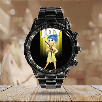 Discover Disney Pixar Inside Out Joy Sunny Portrait Logo Baseball Tees Calendar Steel Band Watch