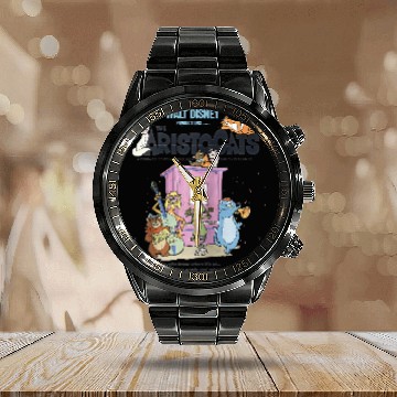 Discover Disney The Aristocats Cats Playing Piano Raglan Baseball Calendar Steel Band Watch Calendar Steel Band Watch