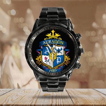 Discover Disney Descendants Auradon Prep Crest 3D Calendar Steel Band Watch