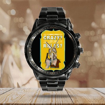 Discover The Big Lebowski Walter Sobchak Has The Whole World Gone Mad Unisex Calendar Steel Band Watch