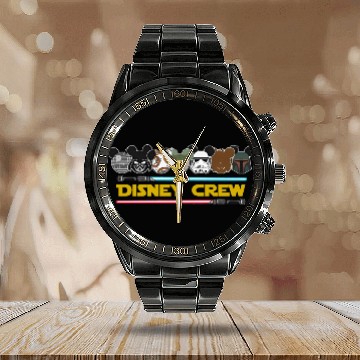 Discover Disney Crew Darth Vader Stormtrooper Disney Disneyland 3D Calendar Steel Band Watch