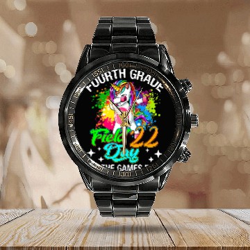 Discover Unicorns Fourth Grade Field Day Let The Games Begin Kids Calendar Steel Band Watch