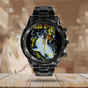 Discover Ocean Shark Attack Big Tattoo Style Art Calendar Steel Band Watch Design Anchor Ocean Calendar Steel Band Watch
