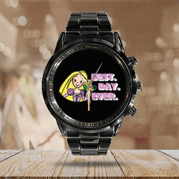 Discover Disney Tangled Rapunzel Pascal Drawing Best Day Ever Logo Baseball Tees Calendar Steel Band Watch