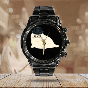 Discover White Sea Lion Calendar Steel Band Watch Seal With It Calendar Steel Band Watch