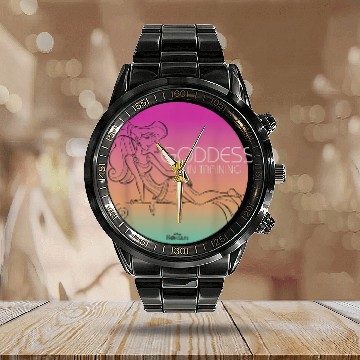 Discover Disney Hercules Meg Goddess in Training Gradient Baseball Tees Calendar Steel Band Watch