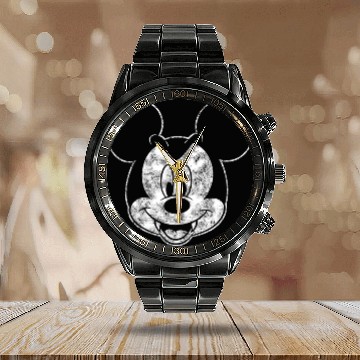 Discover Disney Mickey Mouse Vampire Fangs Calendar Steel Band Watch
