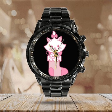 Discover Disney Aristocats Marie Christmas Simple Stocking Baseball Tees Calendar Steel Band Watch
