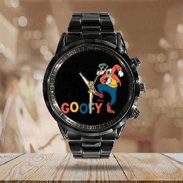 Discover Disney - Music Makes Me Goofy Calendar Steel Band Watch