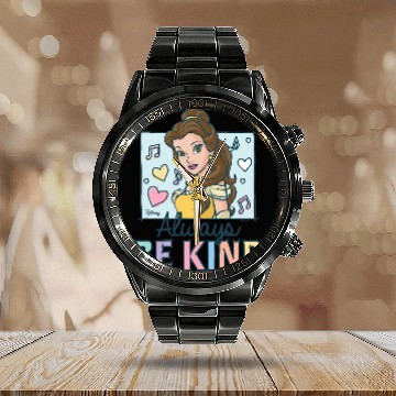 Discover Disney Princess - Always Be Kind Belle Zip Calendar Steel Band Watch