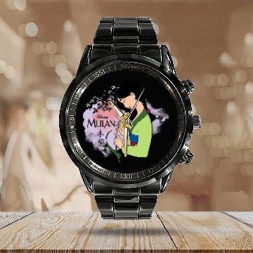 Discover Disney Princess - Mulan Cherry Blossoms Calendar Steel Band Watch