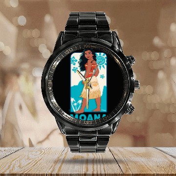 Discover Disney Princess - Moana Baseball Tees Calendar Steel Band Watch