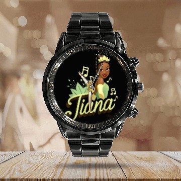 Discover Disney Princess - Tiana Princess And The Frog Baseball Tees Calendar Steel Band Watch