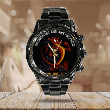 Discover Disney Mulan Mushu Dragon Not Lizard Portrait Calendar Steel Band Watch