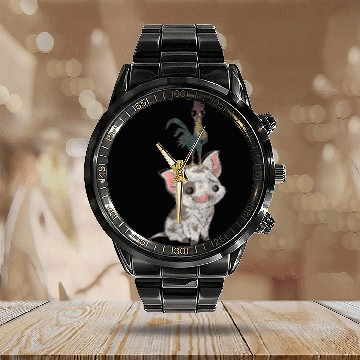 Discover Disney Moana Pua And Hei Hei Simple Portrait Baseball Tees Calendar Steel Band Watch
