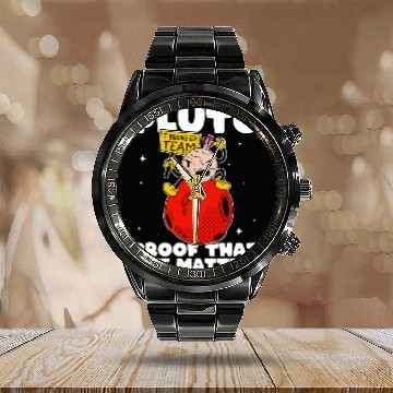Discover Astronomy Lover Amateur Astronomy Pluto Proof That Size Matters Solar System Calendar Steel Band Watch