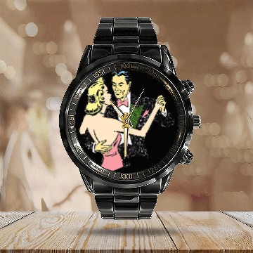 Discover 1940s dancing couple vintages style ballroom distressed PRINT Calendar Steel Band Watch