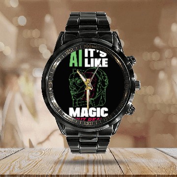Discover Ai Its Like Magic But Real Computer Science 3 Calendar Steel Band Watch