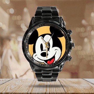 Discover Amazon Essentials Disney Mickey Boxed Portrait Calendar Steel Band Watch