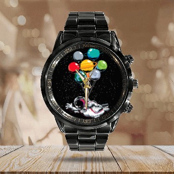 Discover Astronauts Outer Space Space Travel Balloon Planets Science Astronaut Calendar Steel Band Watch