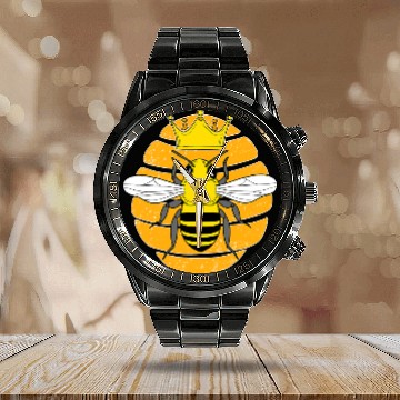 Discover Bee Beekeeping Retro Bee Hive Beekeeping Gift Beekeeper Bee Gift 98 Beekeeper Calendar Steel Band Watch
