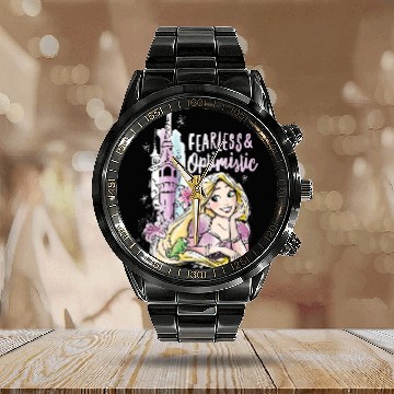 Discover Disney Princess Rapunzel Fearless Optimistic Calendar Steel Band Watch