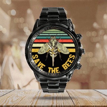 Discover Bee Beekeeping Retro Bumblebee Beekeeper vintages Save The Bees Beekeeper Calendar Steel Band Watch