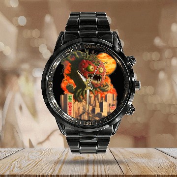 Discover Anime Kaiju Tomatoes Broccoli Japan Monster Calendar Steel Band Watch