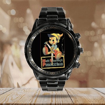 Discover Disney Pinocchio  Portrait Calendar Steel Band Watch