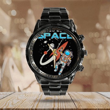 Discover Astronauts Astronomy Fan Galaxy Space Galaxy I Need Space Calendar Steel Band Watch