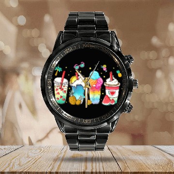 Discover CF Coffee Drinks Coffee Watermelon pineapples Cream Calendar Steel Band Watch