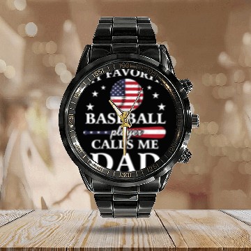 Discover Baseball Gift Coachs My Favorite Baseball Player Call Me Dad Fathers Day Calendar Steel Band Watch