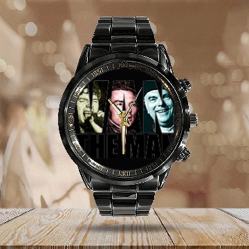 Discover Van The Man - Van Morrison - Calendar Steel Band Watch