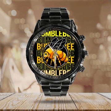 Discover Bee Beekeeping Bumblebee BumbleBee 434 Beekeeper Calendar Steel Band Watch