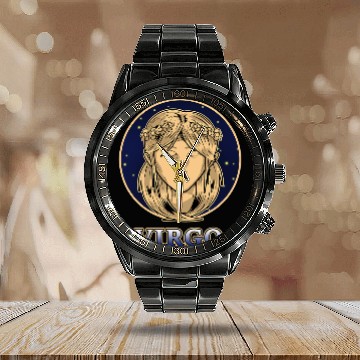 Discover Constellation Horoscope Ascendant Zodiac Virgo Calendar Steel Band Watch