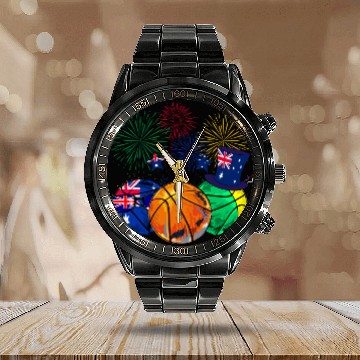 Discover Basketball Gift Coachs Happy Australia Day Basketball Coach Calendar Steel Band Watch