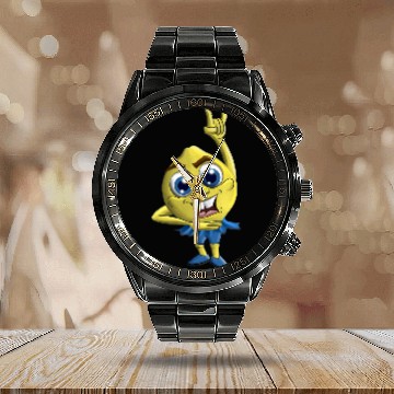 Discover Dancing Lemon Calendar Steel Band Watch